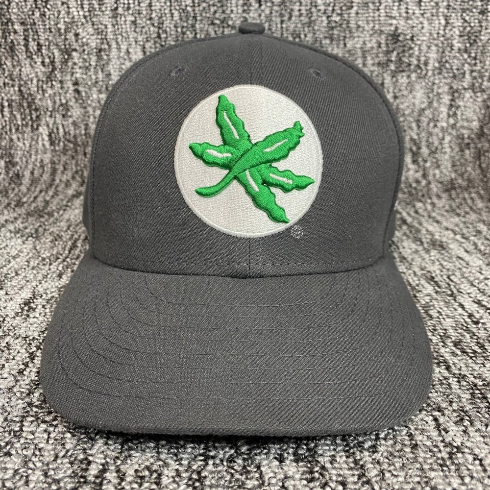 New Era 59FIFTY Ohio State Buckeyes‎ Hat 7 5/8 Fitted Charcoal Grey Buckeye Leaf